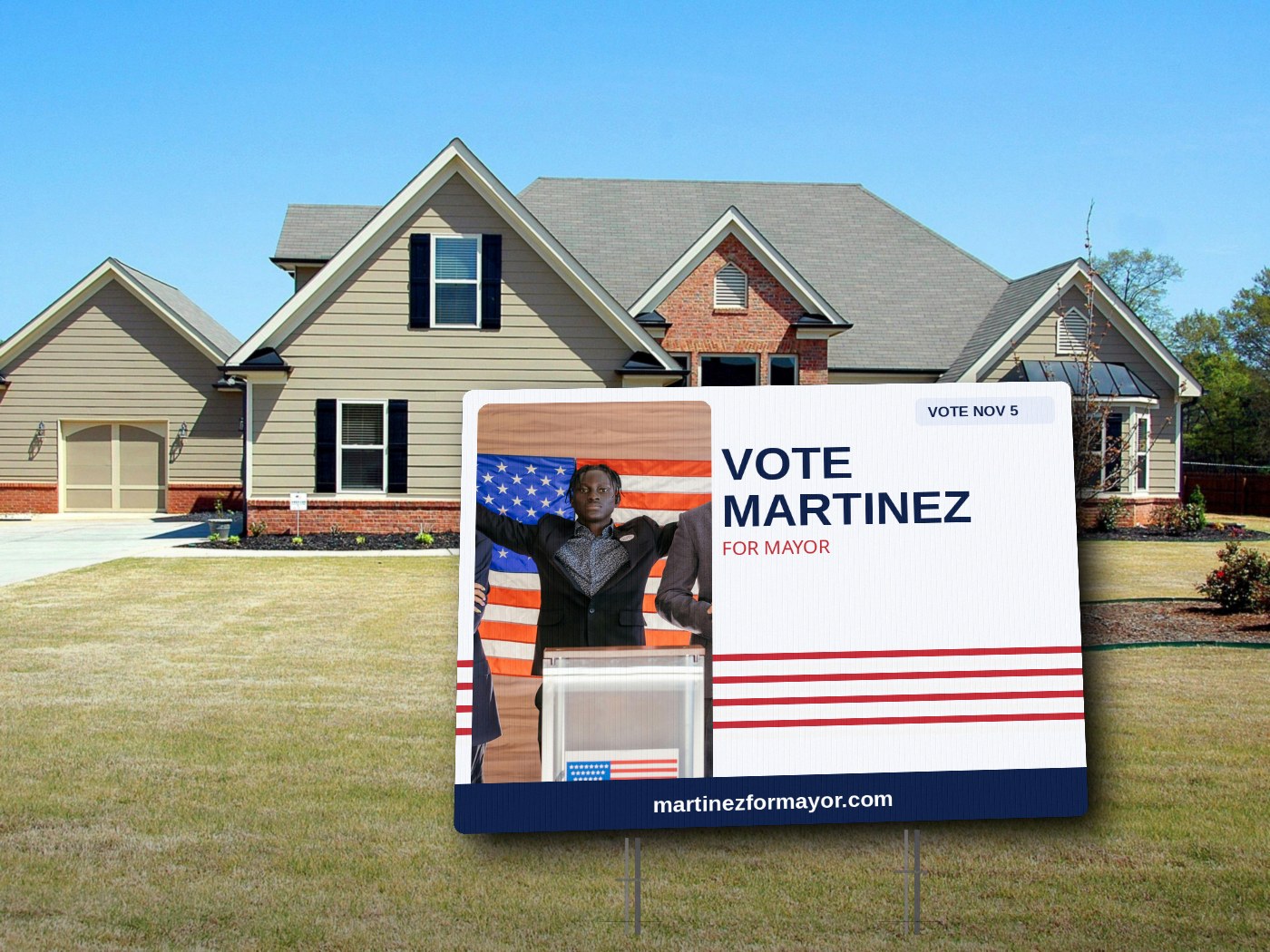 Campaign yard sign example