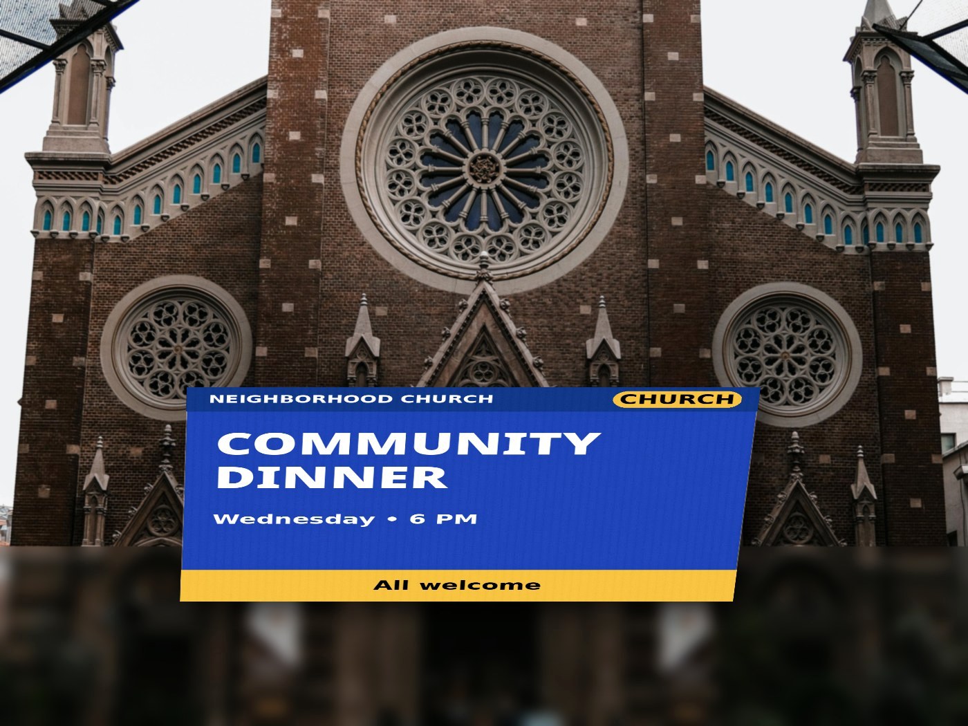 Church event yard sign example