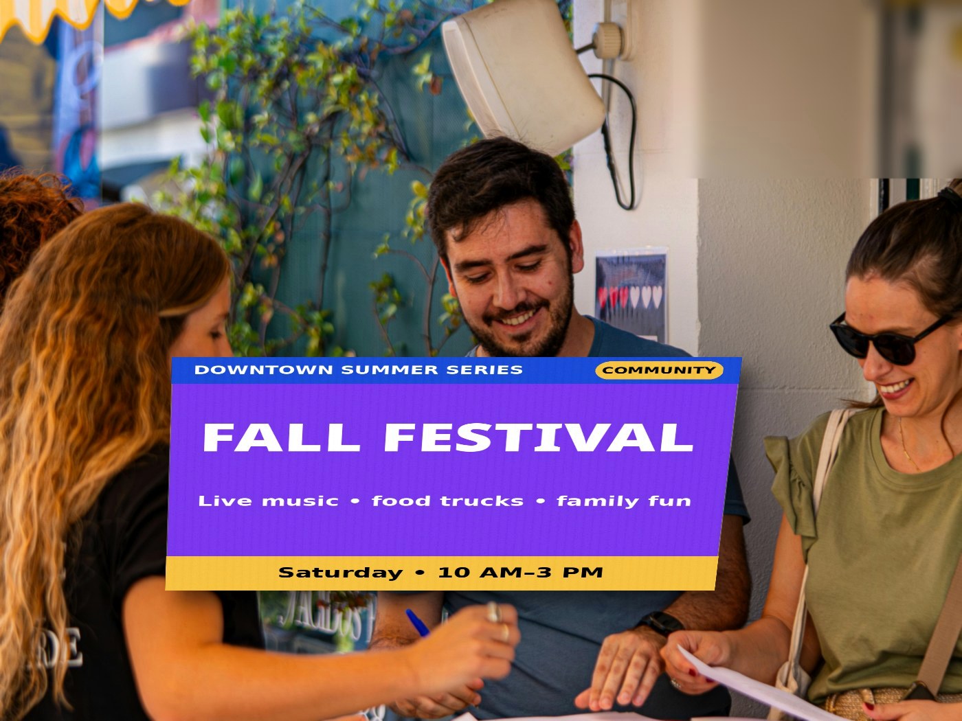 Festival event yard sign example