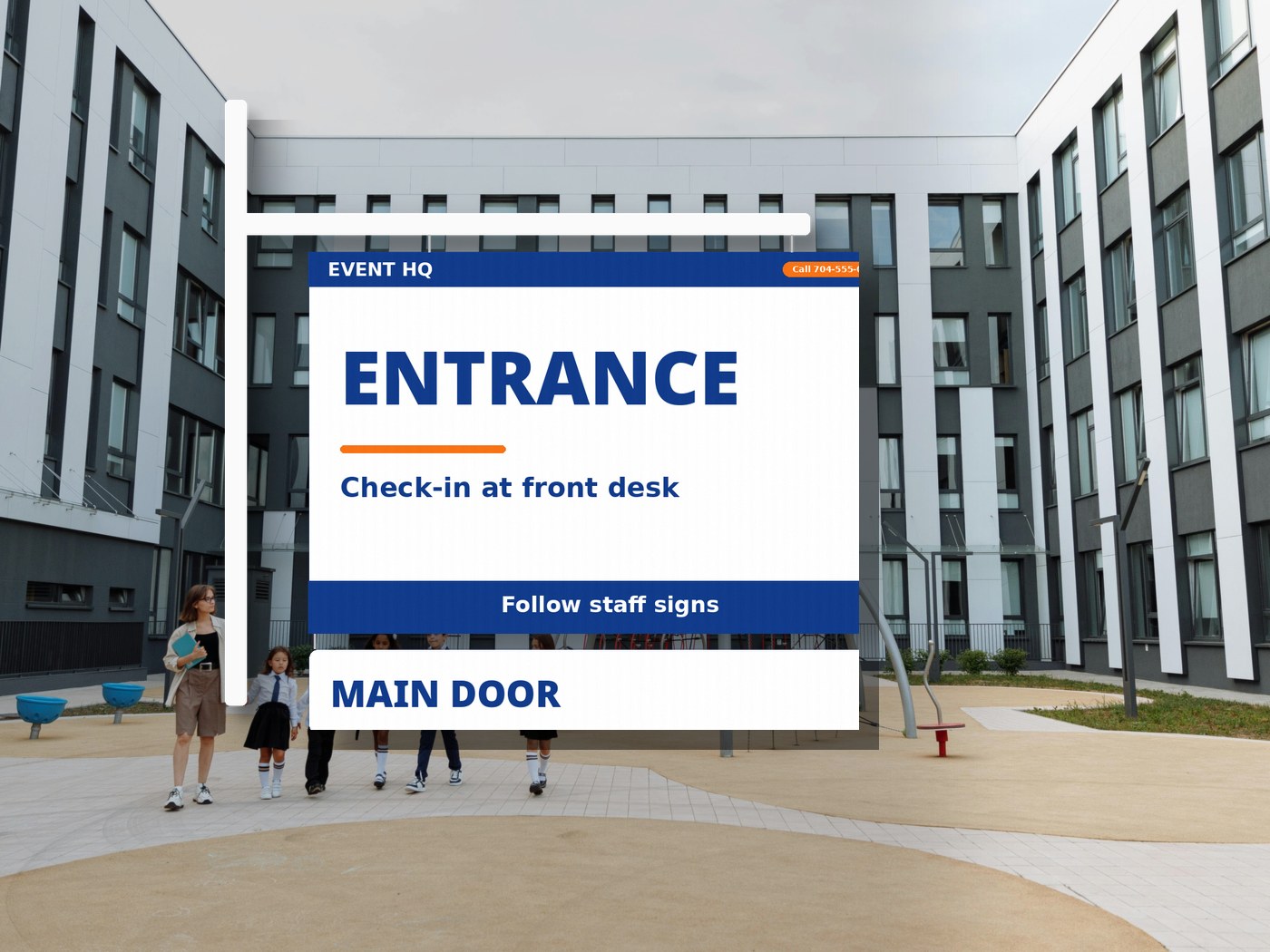 Entrance rider sign example
