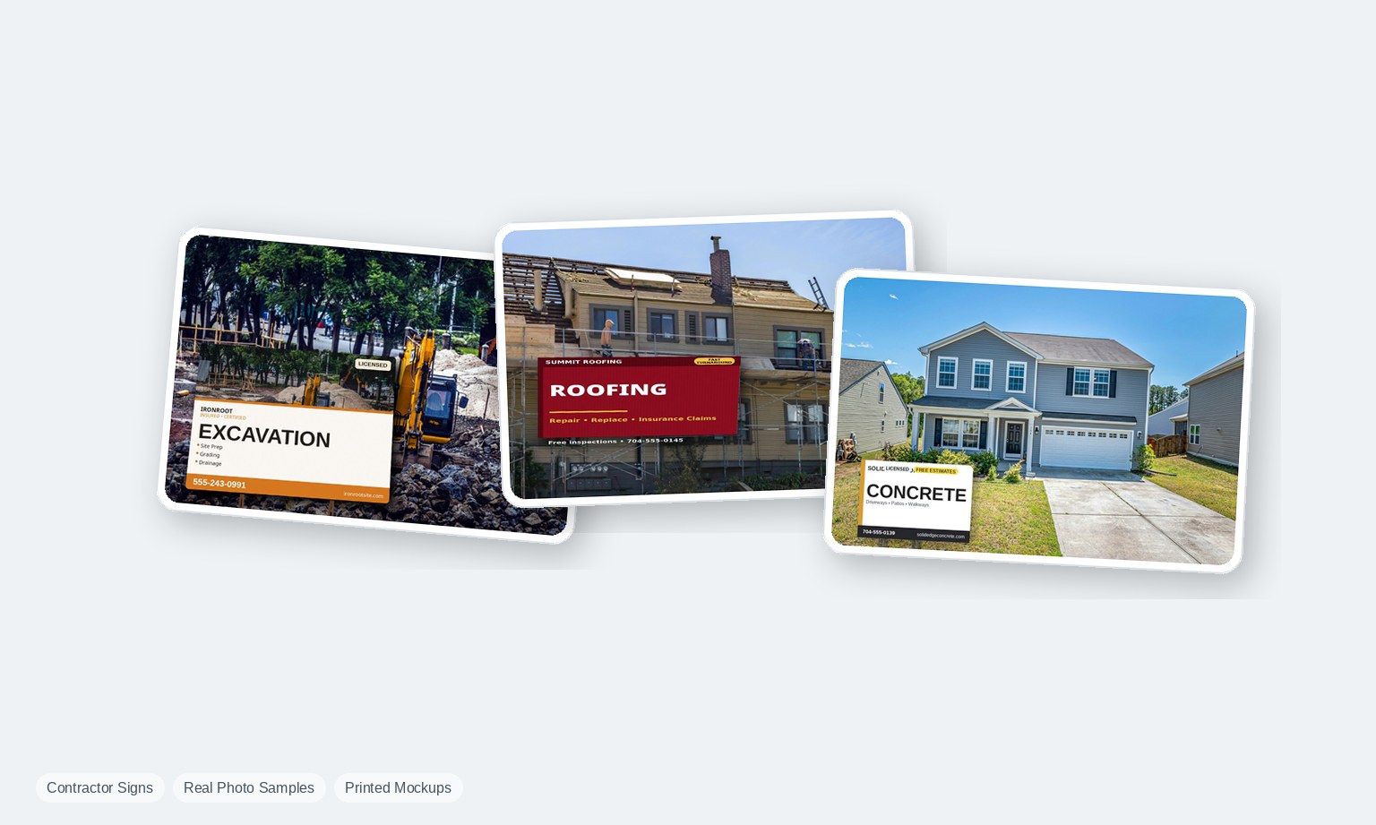 Contractor sign mockup