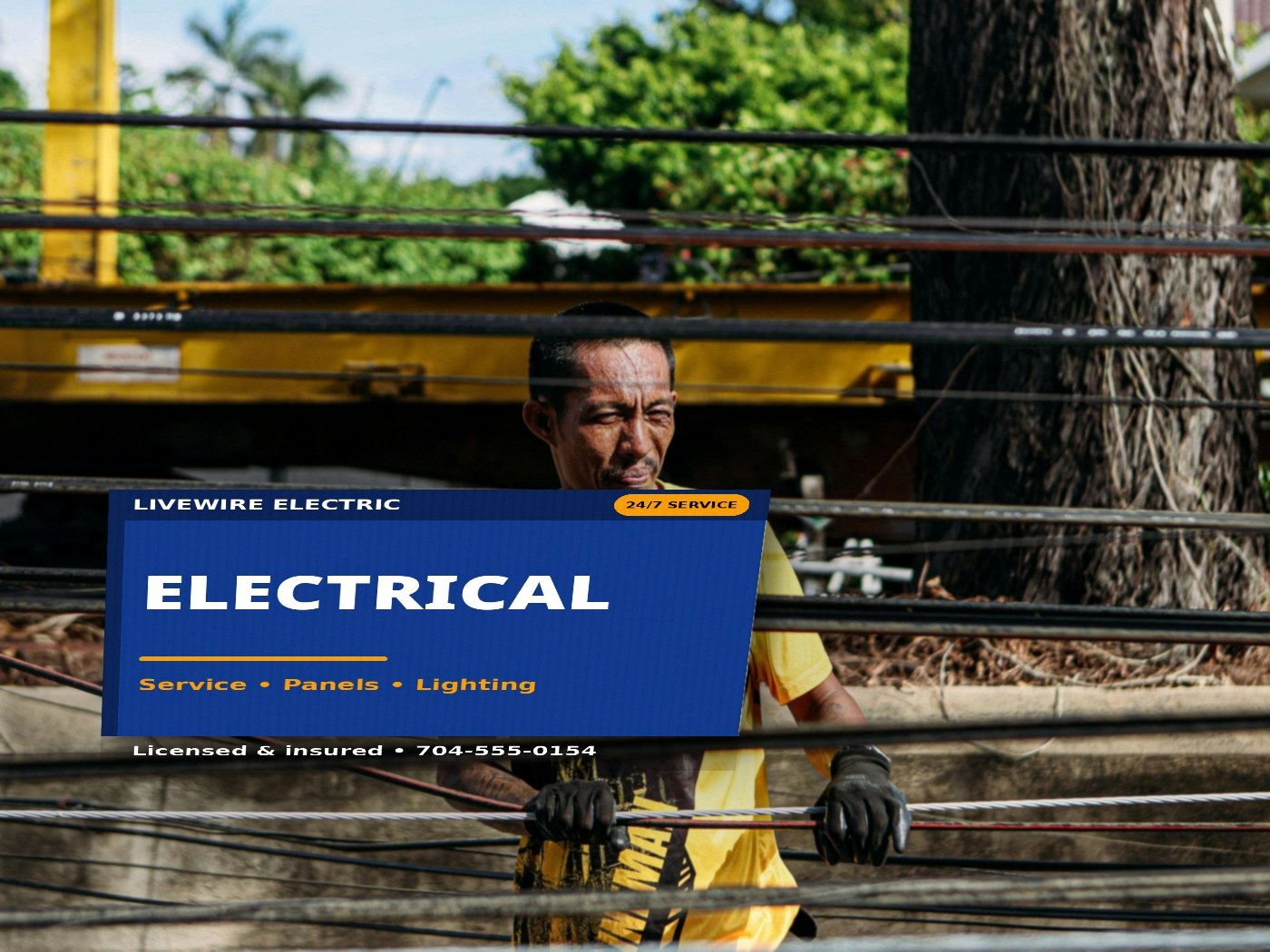 Electrical yard sign example