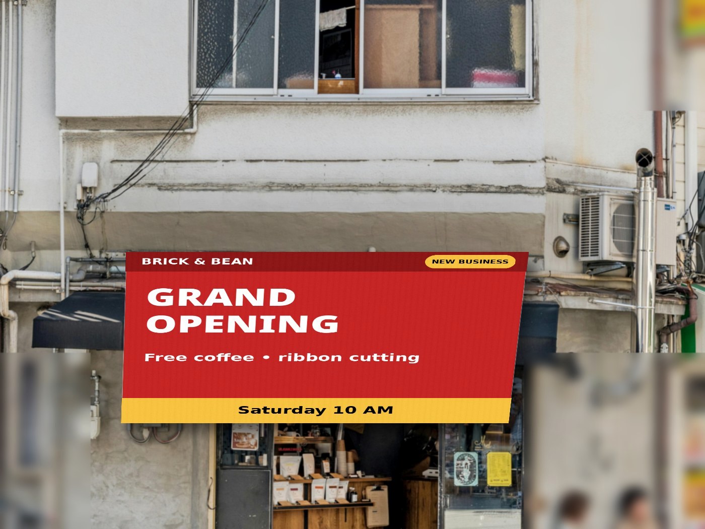 Grand opening sign example