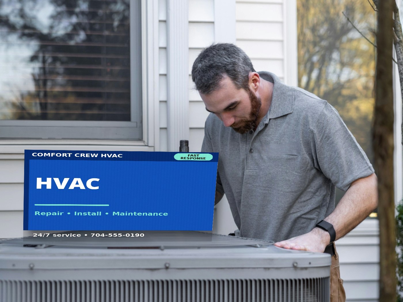 HVAC yard sign example