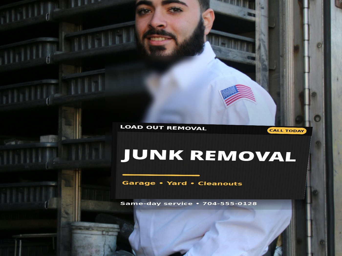 Junk removal yard sign example