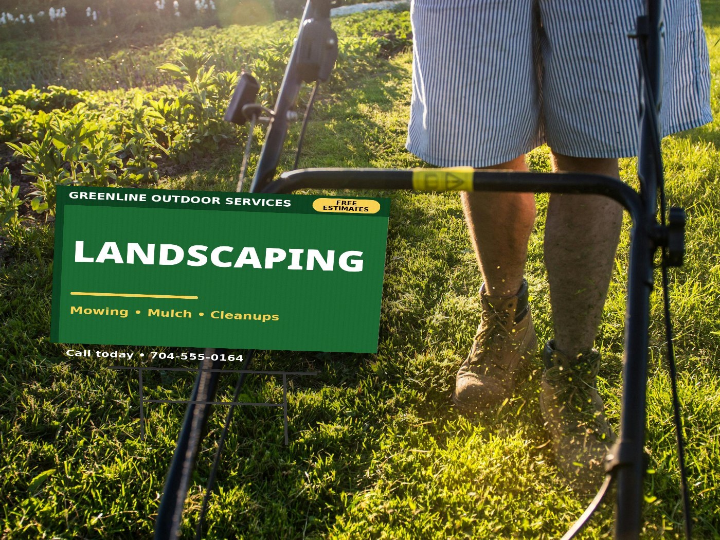 Landscaping yard sign example