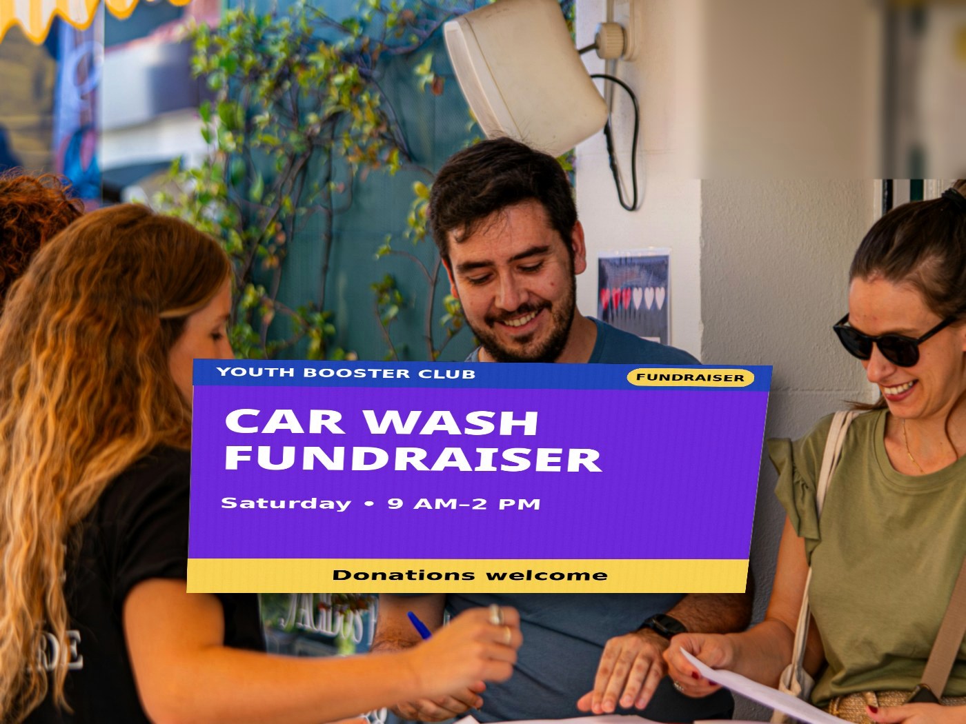 Fundraiser yard sign example