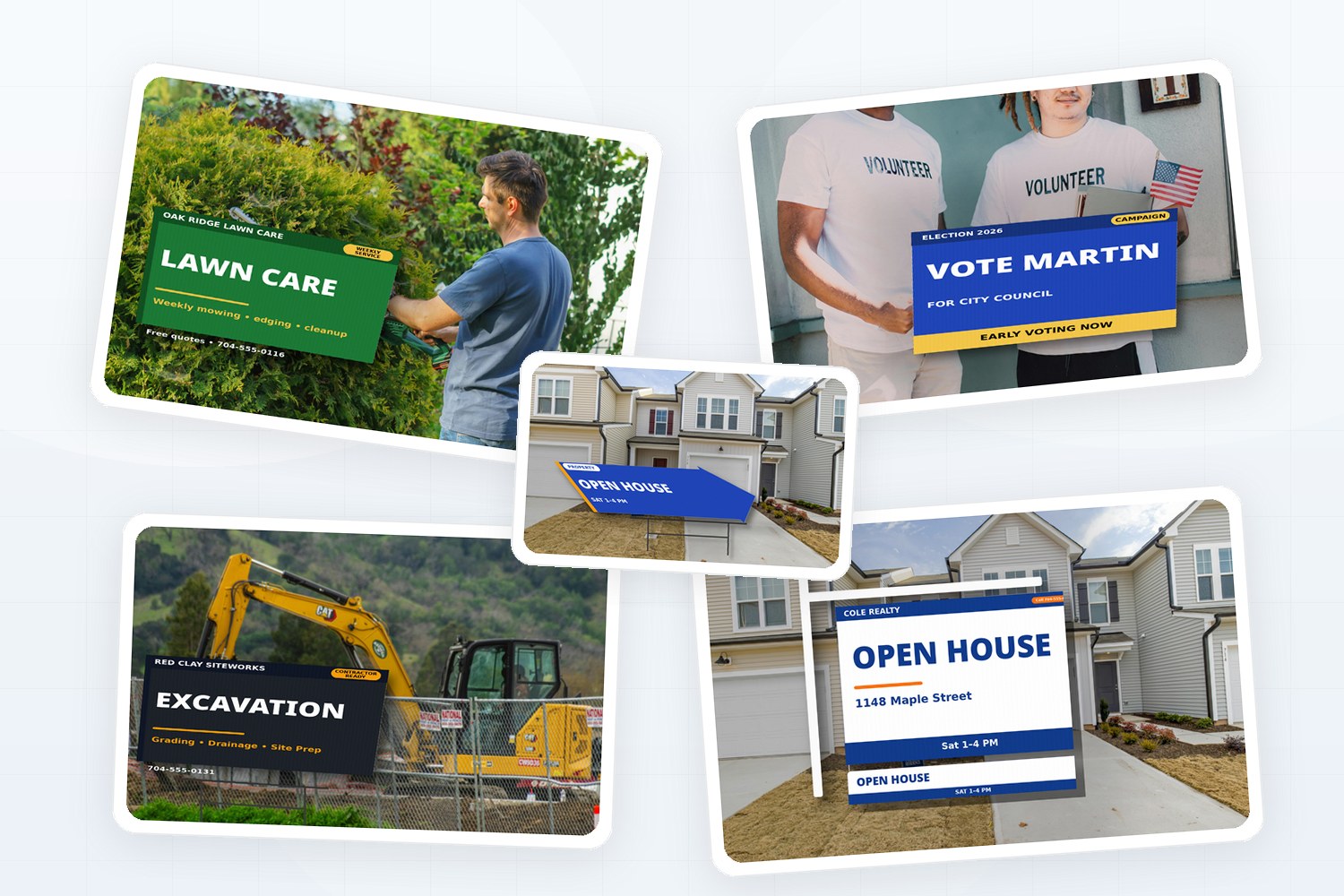 Custom Signs HQ business yard sign examples